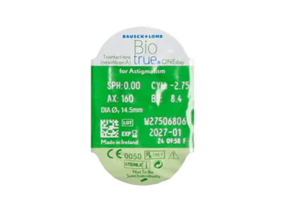 Biotrue ONEday for Astigmatism (90 lenti) - Blister della lente