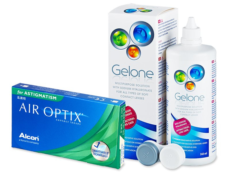 Air Optix for Astigmatism (6 lenti) + soluzione Gelone 360 ml - Package deal