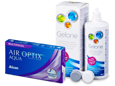 Air Optix Aqua Multifocal (6 lenti) + soluzione Gelone 360 ml - Package deal
