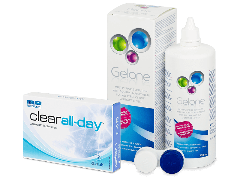 Clear All-Day (6 lenti) + soluzione Gelone 360 ml - Package deal