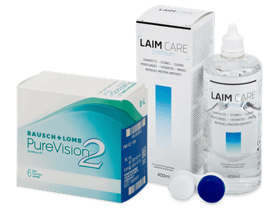 PureVision 2 (6 lenti) + soluzione Laim Care 400 ml - Package deal