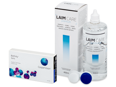 Biofinity Toric (3 lenti) + soluzione Laim-Care 400 ml