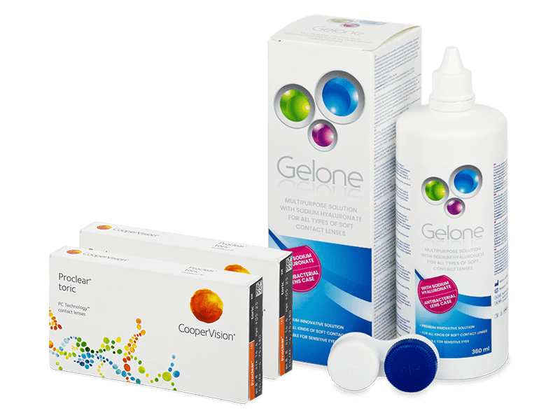 Proclear Toric XR (2x 3 lenti) + soluzione Gelone 360 ml - Package deal