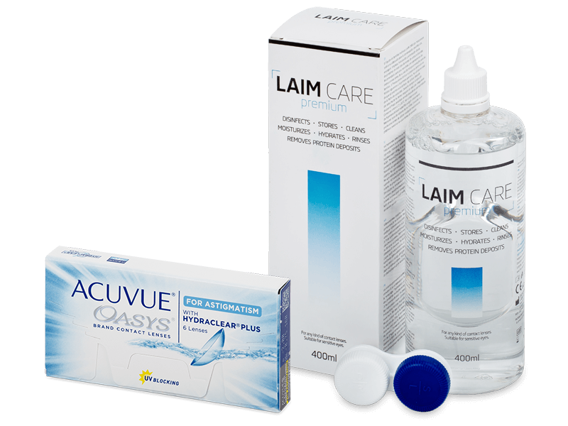 Acuvue Oasys for Astigmatism (6 lenti) + soluzione Laim-Care 400 ml - Package deal