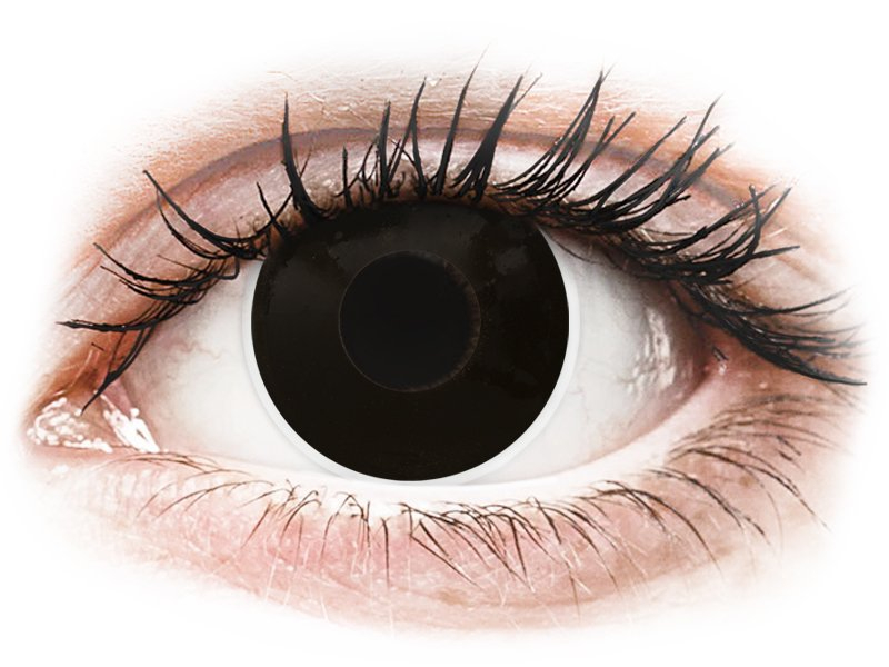 ColourVUE Crazy Lens - BlackOut - correttive (2 lenti) - Lenti a contatto colorate