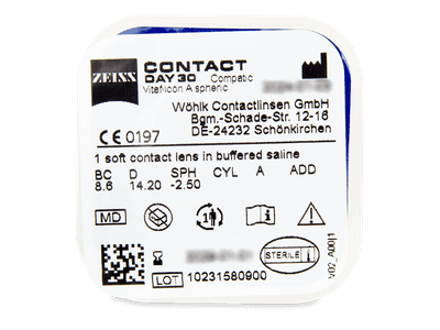 Carl Zeiss Contact Day 30 Compatic (6 lenti) - Blister della lente