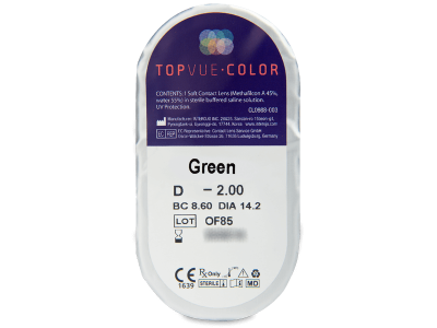 TopVue Color - Green - correttive (2 lenti) - Blister della lente