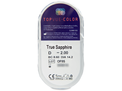 TopVue Color - True Sapphire - correttive (2 lenti) - Blister della lente