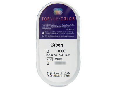 TopVue Color - Green - non correttive (2 lenti) - Blister della lente