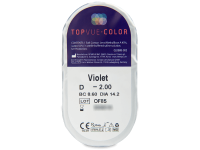 TopVue Color - Violet - non correttive (2 lenti) - Blister della lente