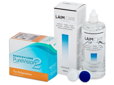 PureVision 2 for Astigmatism (6 lenti) + soluzione Laim-Care 400 ml