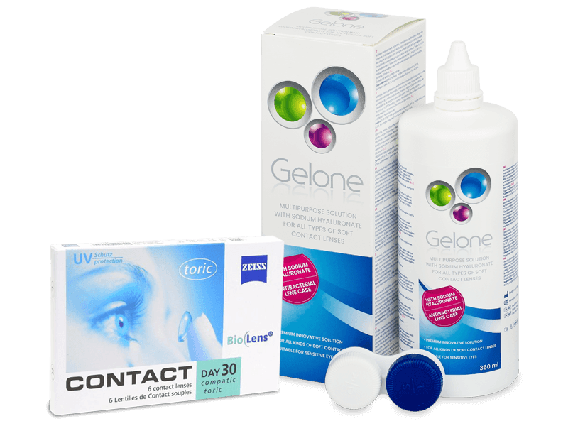 Carl Zeiss Contact Day 30 Compatic Toric (6 lenti) + soluzione Gelone 360 ml - Package deal