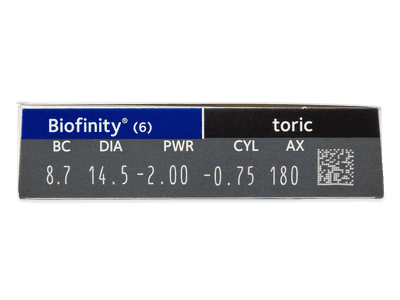 Biofinity Toric (6 lenti) - Caratteristiche generali