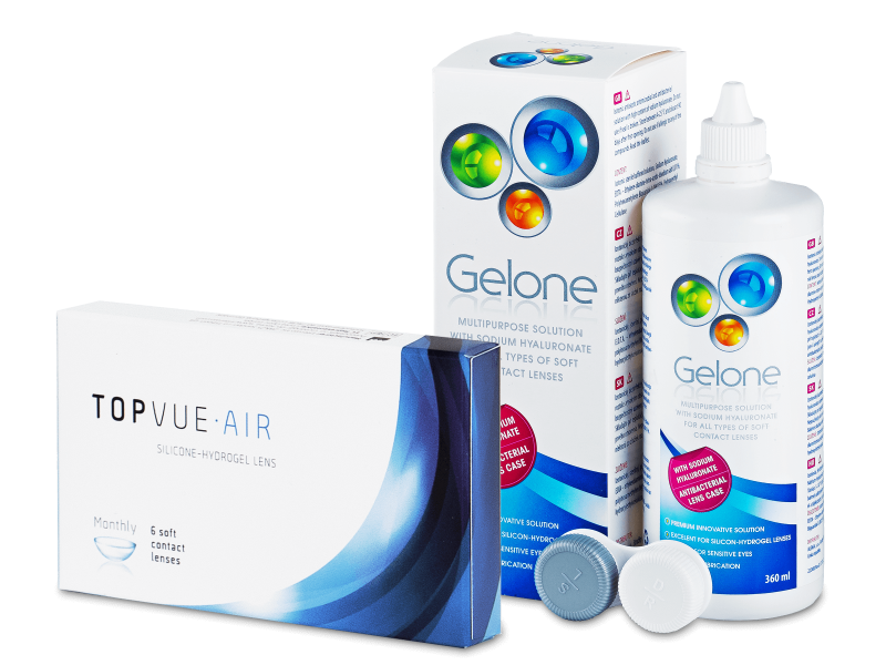 TopVue Air (6 lenti) + soluzione Gelone 360 ml - Package deal