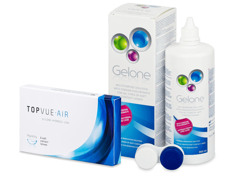 TopVue Air (6 lenti) + soluzione Gelone 360 ml - Package deal
