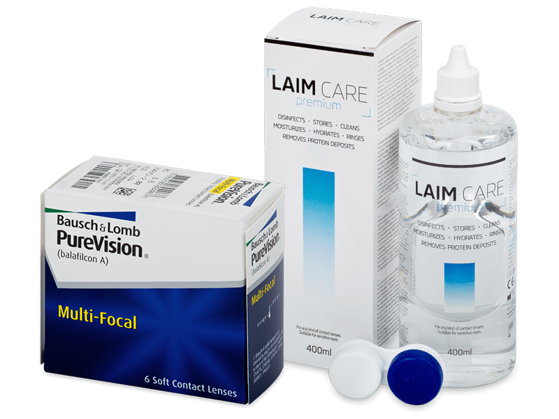 PureVision Multi-Focal (6 lenti) + soluzione Laim-Care 400 ml - Package deal