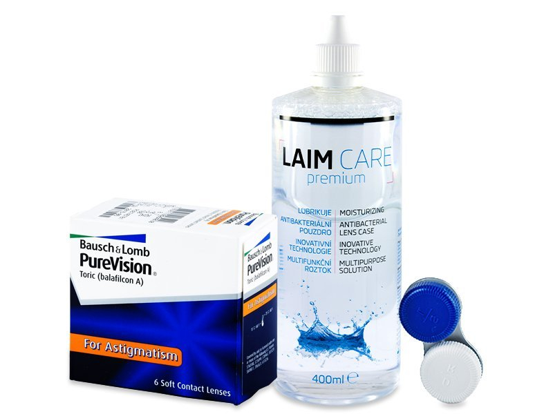 PureVision Toric (6 lenti) + soluzione Laim-Care 400 ml - Package deal