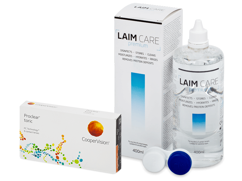 Proclear Toric (6 lenti) + soluzione Laim-Care 400 ml - Package deal