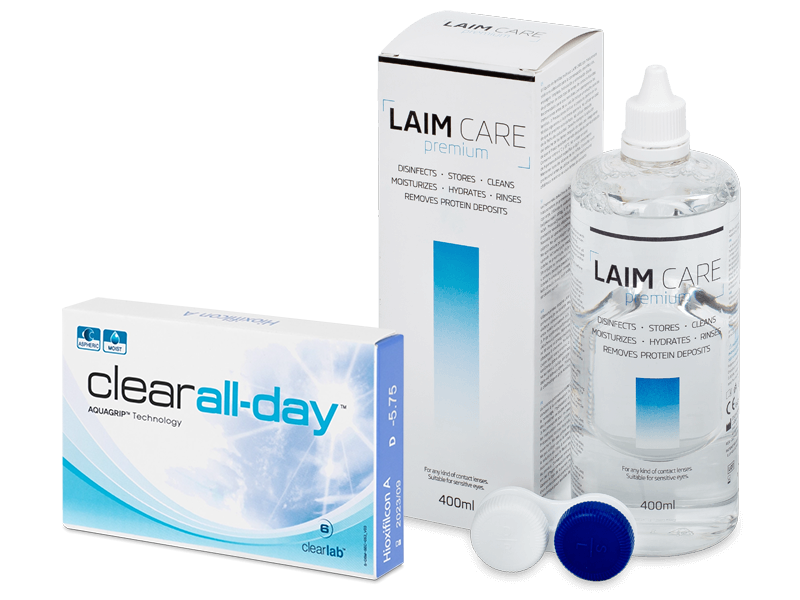 Clear All-Day (6 lenti) + soluzione Laim-Care 400 ml - Package deal