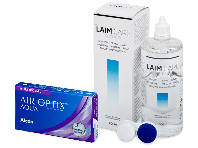 Air Optix Aqua Multifocal (6 lenti) + soluzione Laim-Care 400 ml - Package deal