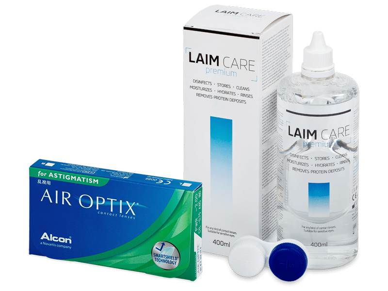 Air Optix for Astigmatism (6 lenti) + soluzione Laim-Care 400 ml - Package deal