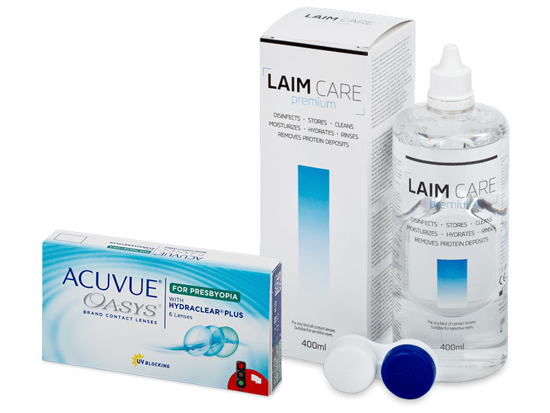 Acuvue Oasys for Presbyopia (6 lenti) + soluzione Laim-Care 400 ml - Package deal