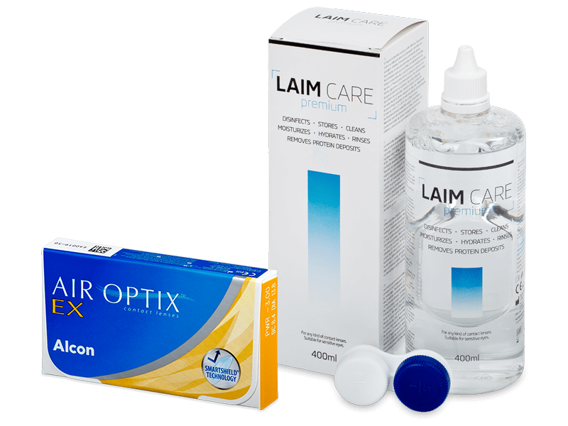Air Optix EX (3 lenti) + soluzione Laim-Care 400 ml - Package deal