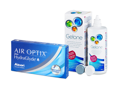 Air Optix plus HydraGlyde (6 lenti) + soluzione Gelone 360 ml