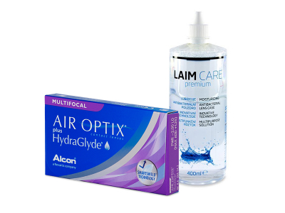 Air Optix plus HydraGlyde Multifocal (6 lenti) + soluzione Laim-Care 400 ml