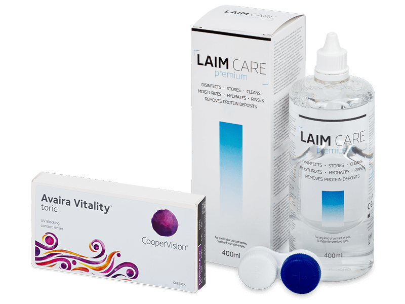 Avaira Vitality Toric (3 lenti) + soluzione Laim-Care 400 ml - Package deal