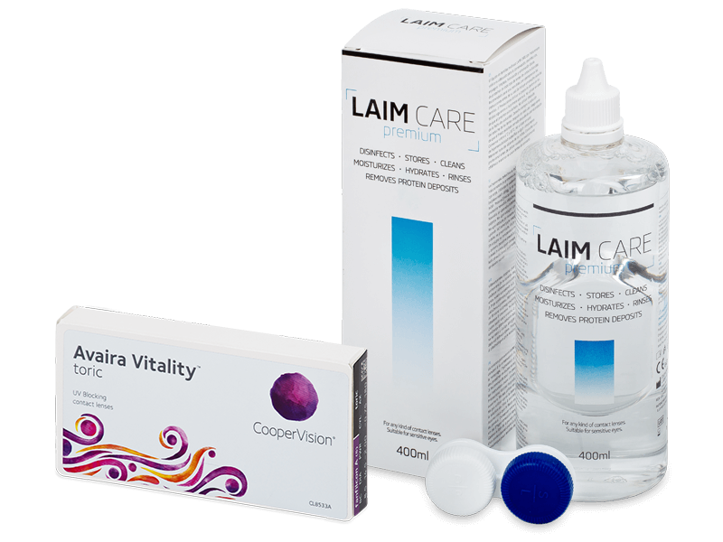 Avaira Vitality Toric (6 lenti) + soluzione Laim-Care 400 ml - Package deal