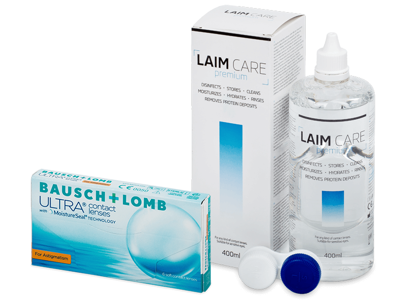 Bausch + Lomb ULTRA for Astigmatism (6 lenti) + soluzione Laim-Care 400 ml - Package deal