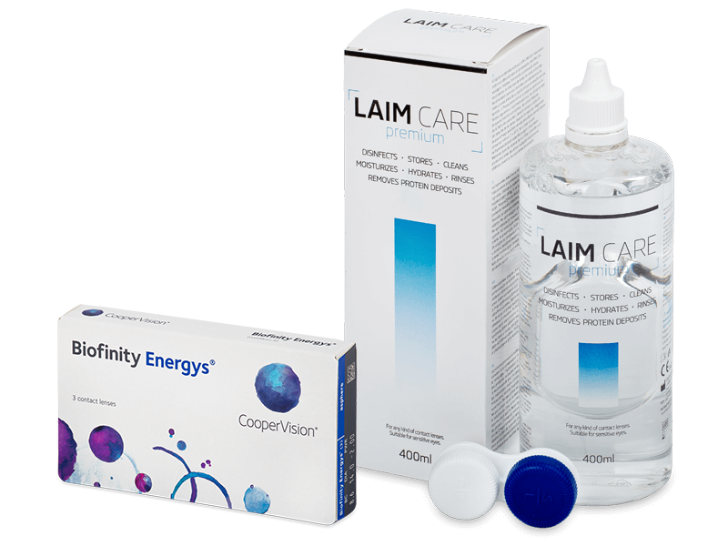 Biofinity Energys (3 lenti) + soluzione Laim-Care 400 ml - Package deal