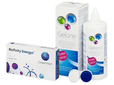 Biofinity Energys (6 lenti) + soluzione Gelone 360 ml - Package deal
