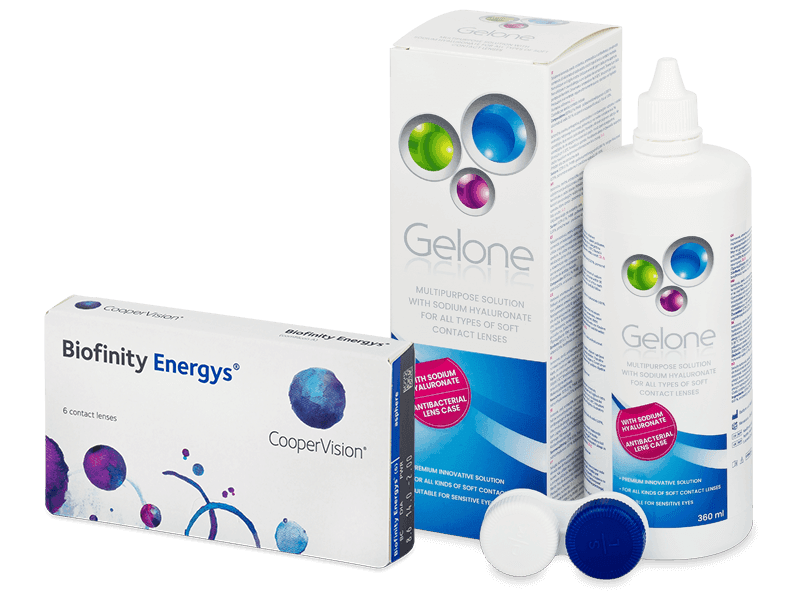 Biofinity Energys (6 lenti) + soluzione Gelone 360 ml - Package deal