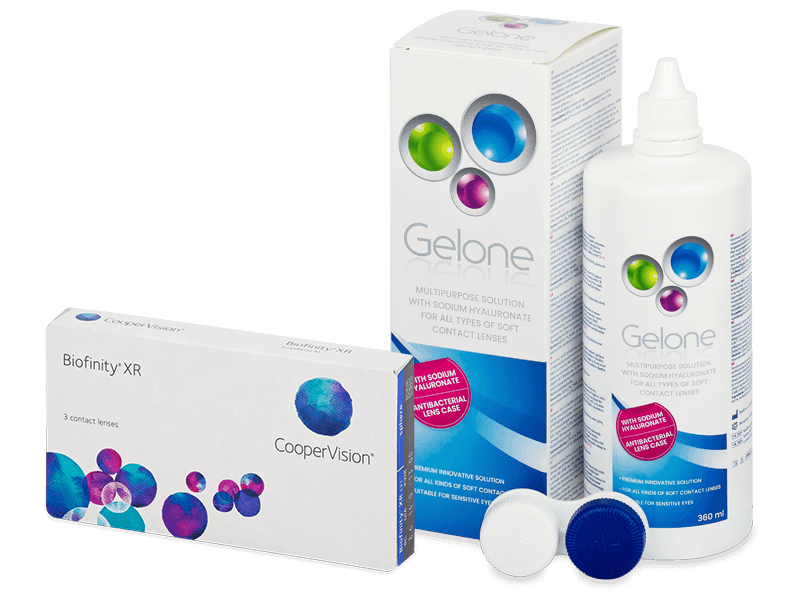 Biofinity XR (3 lenti) + soluzione Gelone 360 ml - Package deal