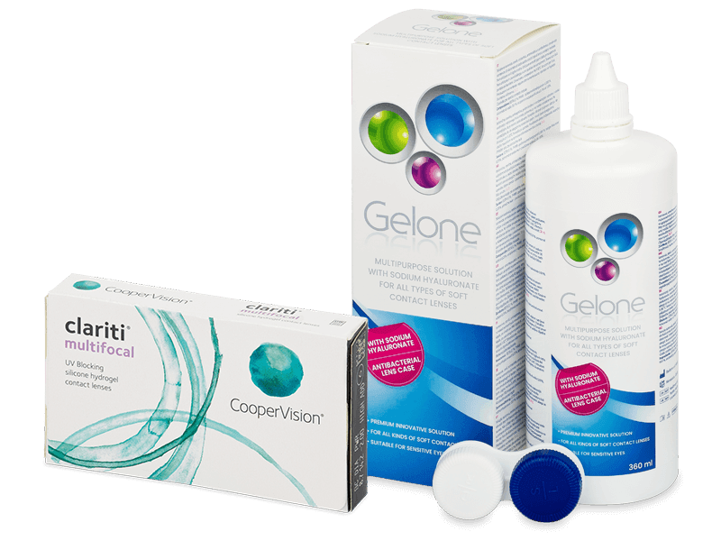 Clariti Multifocal (6 lenti) + soluzione Gelone 360 ml - Package deal