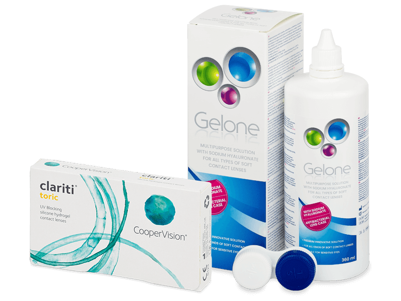 Clariti Toric (6 lenti) + soluzione Gelone 360 ml - Package deal