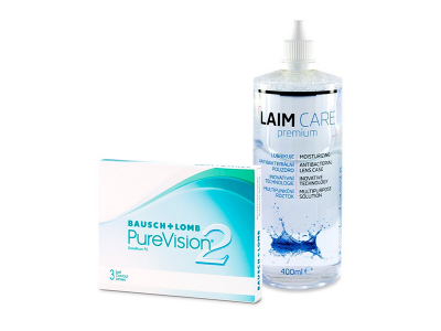 PureVision 2 (3 lenti) + soluzione Laim-Care 400 ml