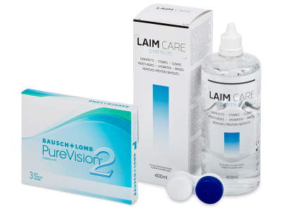PureVision 2 (3 lenti) + soluzione Laim-Care 400 ml