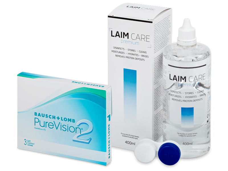 PureVision 2 (3 lenti) + soluzione Laim-Care 400 ml - Package deal