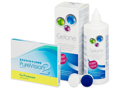 PureVision 2 for Presbyopia (3 lenti) + soluzione Gelone 360 ml