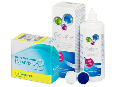 PureVision 2 for Presbyopia (6 lenti) + soluzione Gelone 360 ml - Package deal