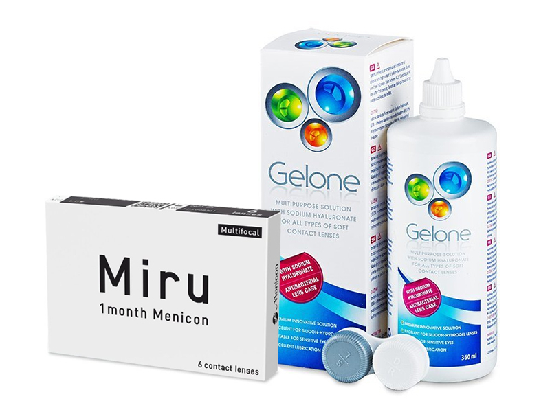 Miru 1 Month Menicon Multifocal (6 lenti) + soluzione Gelone 360 ml