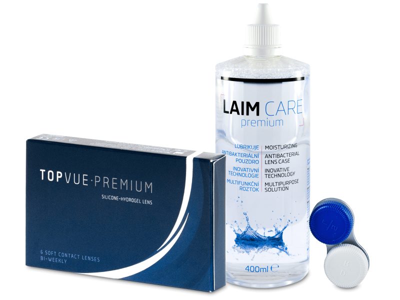 TopVue Premium (6 lenti) + soluzione Laim-Care 400 ml - Package deal