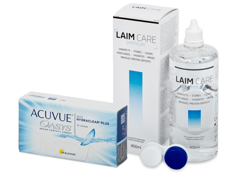 Acuvue Oasys (12 lenti) + soluzione Laim-Care 400 ml - Package deal