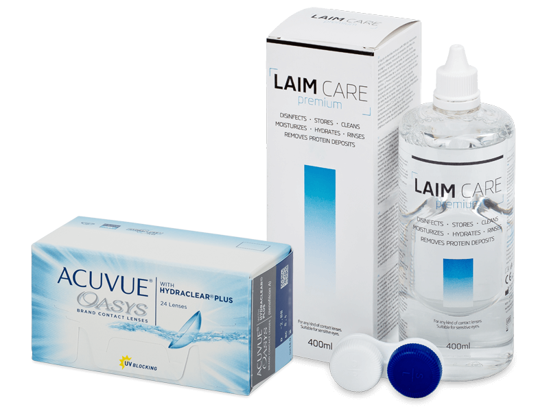 Acuvue Oasys (24 lenti) + soluzione Laim-Care 400 ml - Package deal