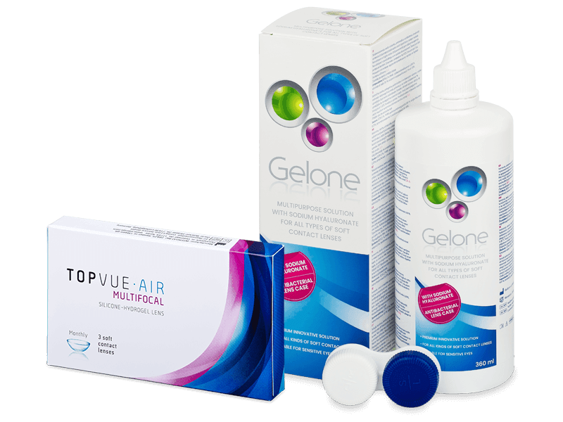 TopVue Air Multifocal (3 lenti) + soluzione Gelone 360 ml - Package deal
