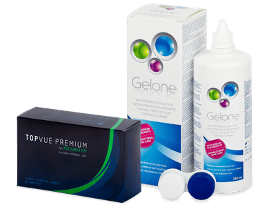 TopVue Premium for Astigmatism (6 lenti) + soluzione Gelone 360 ml