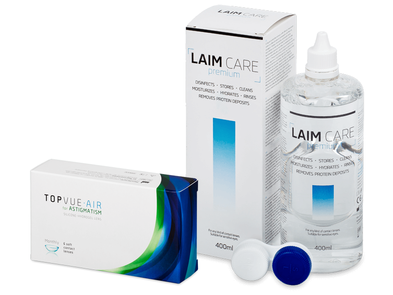 TopVue Air for Astigmatism (6 lenti) + soluzione Laim-Care 400 ml - Package deal